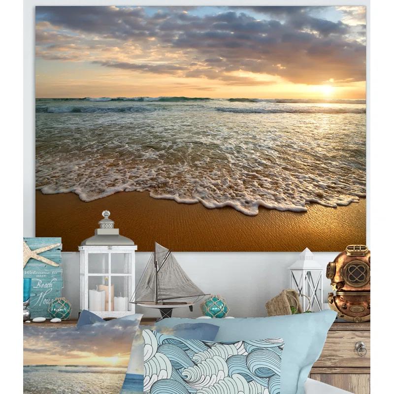 Highland Dunes " Bright Cloudy Sunset In Calm Ocean "