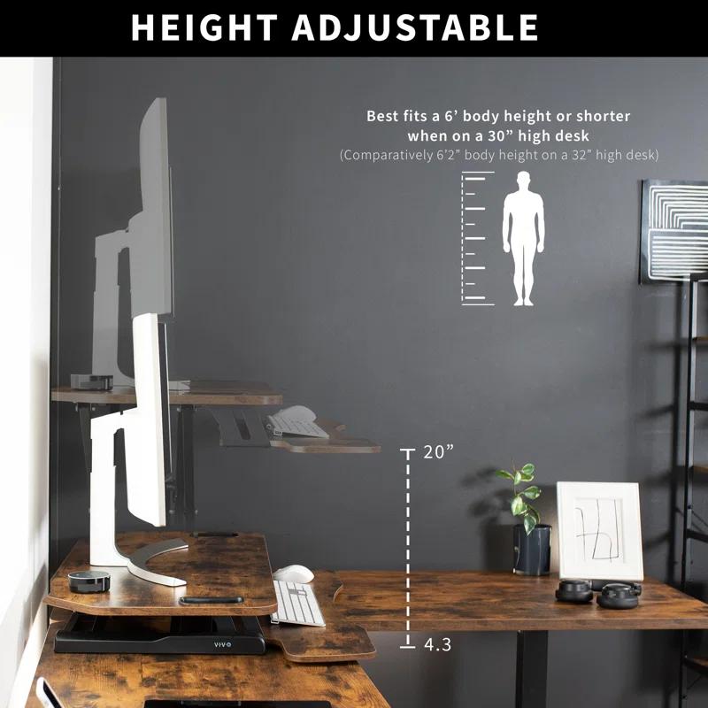 Vivo VIVO Height Adjustable Corner Desktop Monitor Riser 38" (DESK-V000KL series)