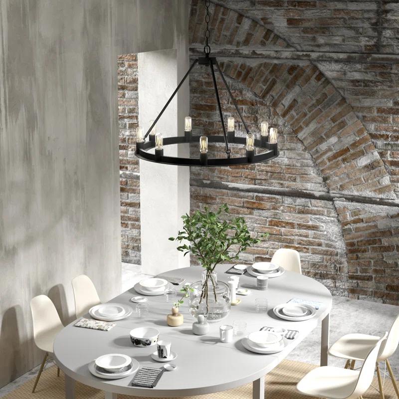 Hunter Fan 9 - Light Unique Wagon Wheel Chandelier & Reviews | Wayfair