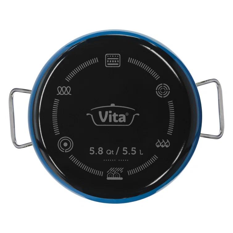 Vita Vitro Acciaio 4 - Piece Non-Stick Enamelware Cookware Set