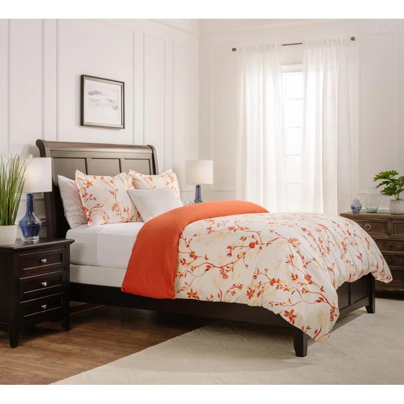 Chanasya Ultra Soft Sakura Cherry Tree Reversible Duvet Cover Set