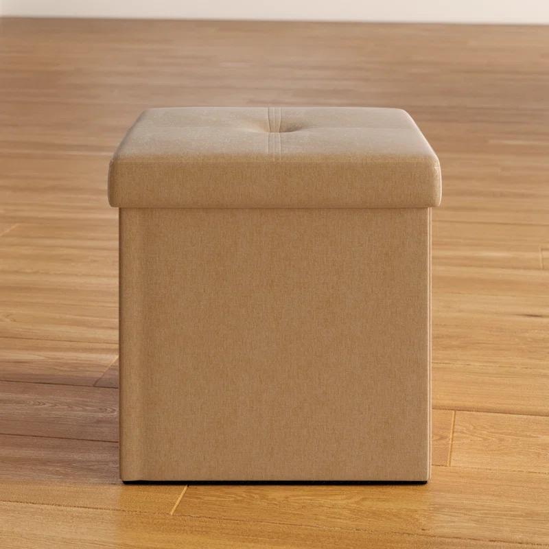 Simplify Luxora Faux Leather Ottoman