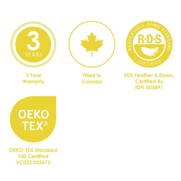 Canadian Down & Feather Company White Feather & Down Pillow - 2 Pack (Set of 2)