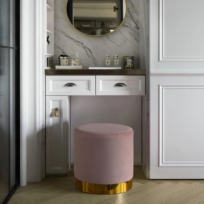 Everly Quinn Nayli Velvet Ottoman