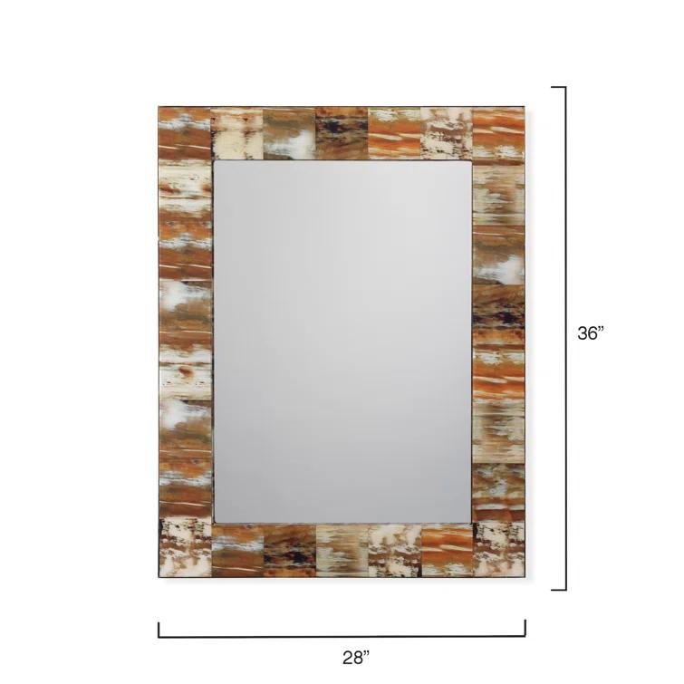Wood Flat Wall Mirror