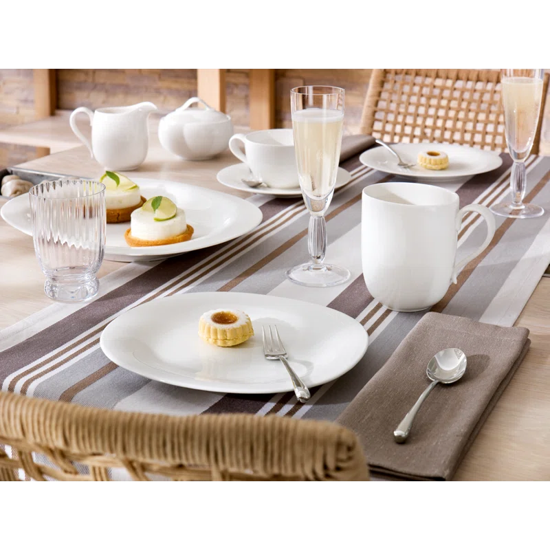 Villeroy & Boch Villeroy & Boch New Cottage Basic Round 4 Piece Place Setting, White