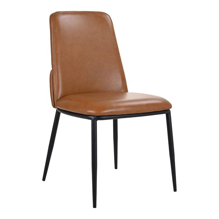 Moe's Home Collection Welles Leather Upholstered Side Chair & Reviews | Perigold