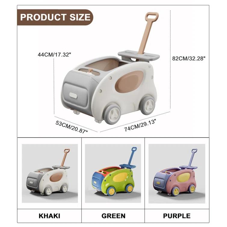 Topteng 5 In 1 Push/Pull Ride on Car for Toddlers