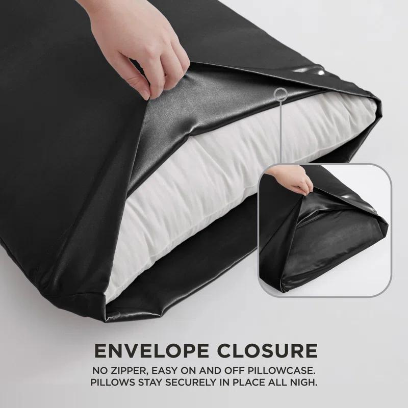 Juicy Couture Juicy Couture Silky Satin Pillows Case Sets with Envelope Closure (Set of 2)