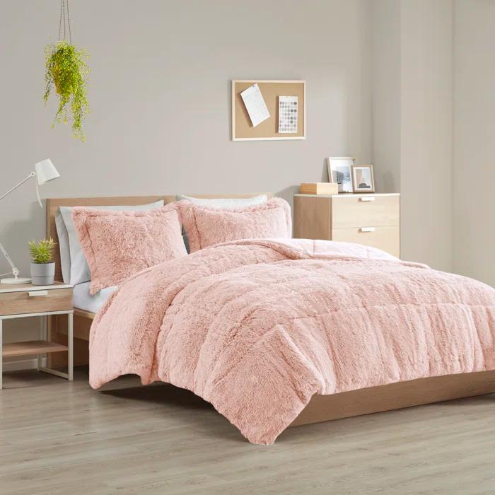 Intelligent Design Malea Shaggy Faux Fur Comforter Mini Set
