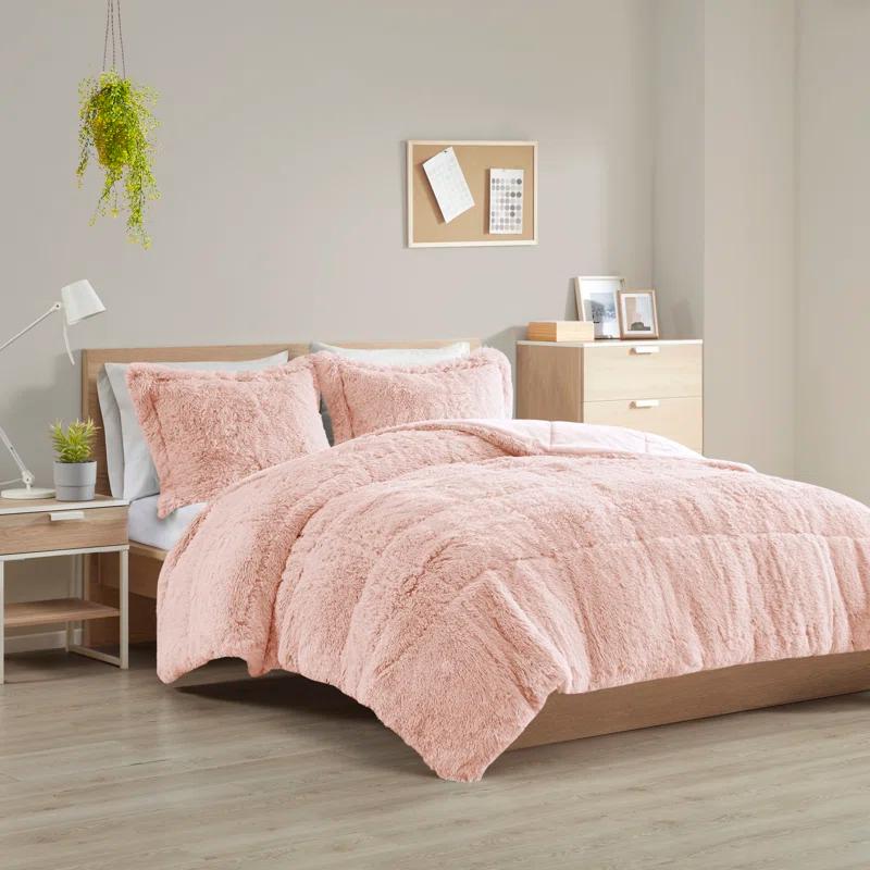 Intelligent Design Malea Shaggy Faux Fur Comforter Mini Set