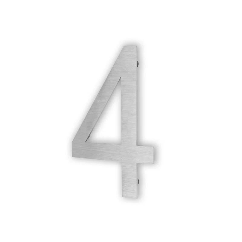 ModernStainlessHardware 6'' H Stainless Steel House Number