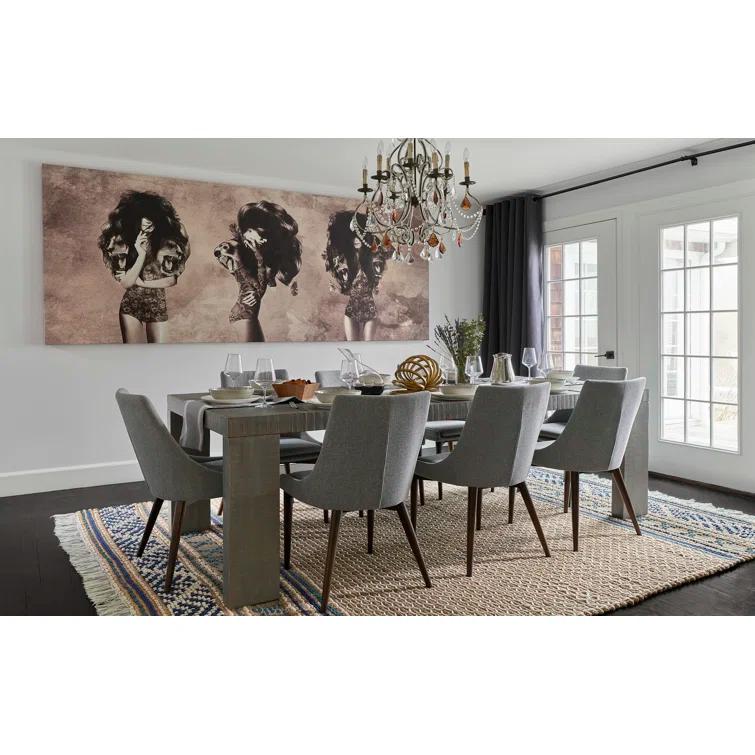 3'9"x5'9" Esme Area Rug Blue - Momeni: Handmade Wool & Jute, Low Pile, Geometric Pattern, Indoor Use