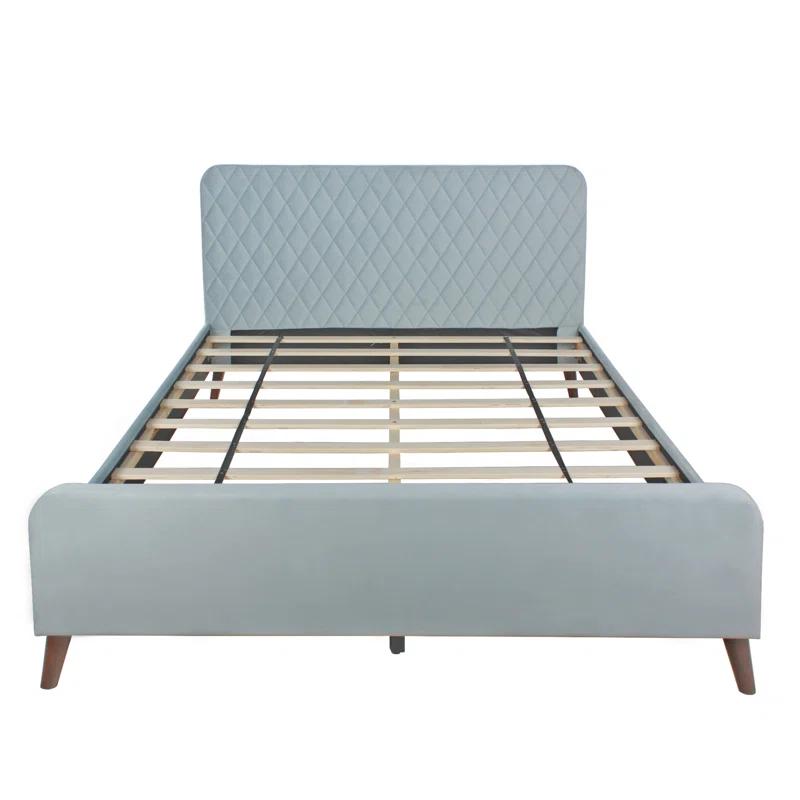 Roza Velvet Upholstered Queen Bed