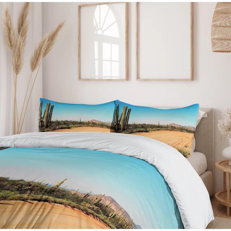 Ambesonne Saguaro Cactus Rustic Duvet Cover Set