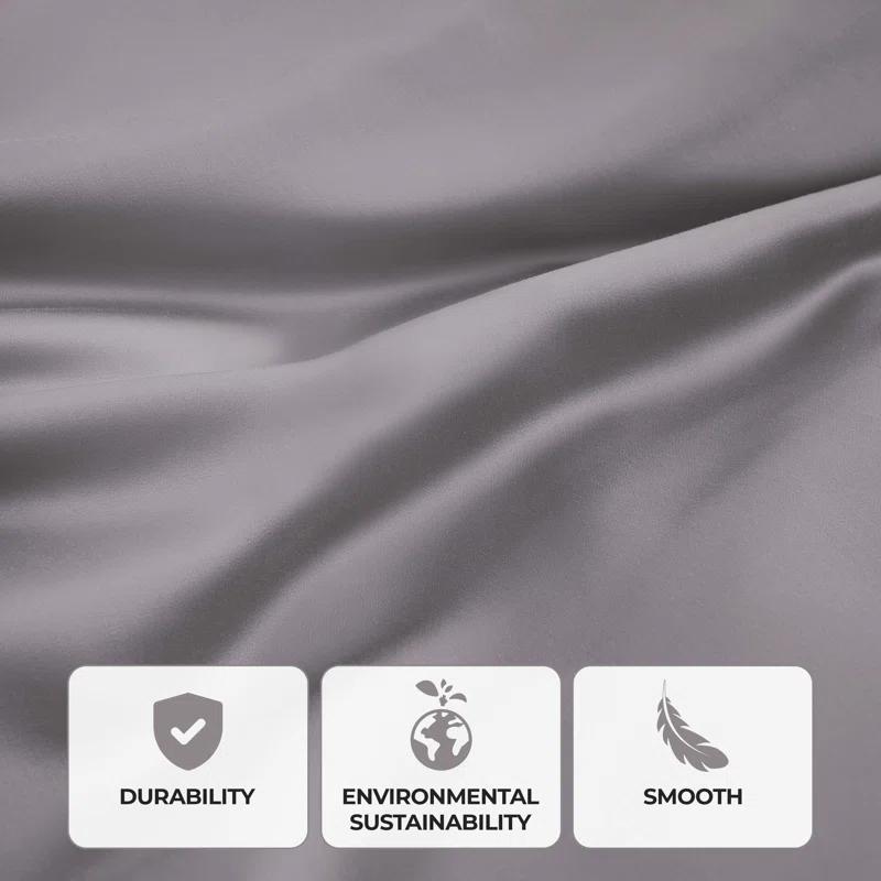 Superior Modal From Beechwood 300 Thread Count Lightweight Cooling Solid Deep Pocket Bed Sheet Set