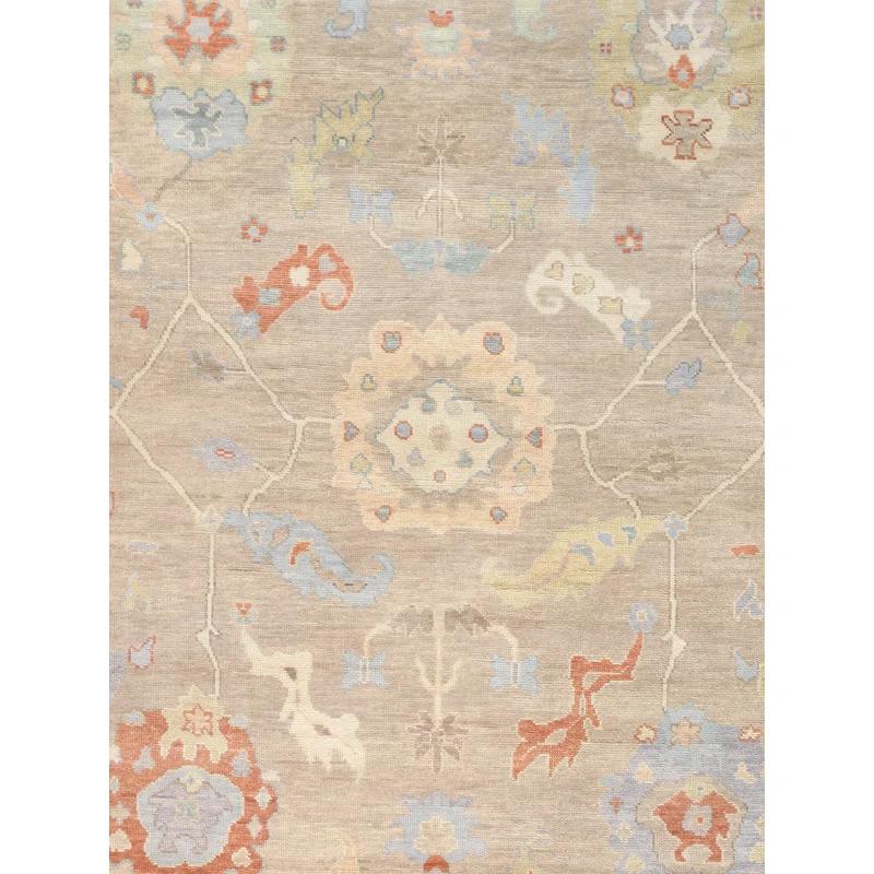 Pasargad Oushak Hand Knotted Wool Floral Rug