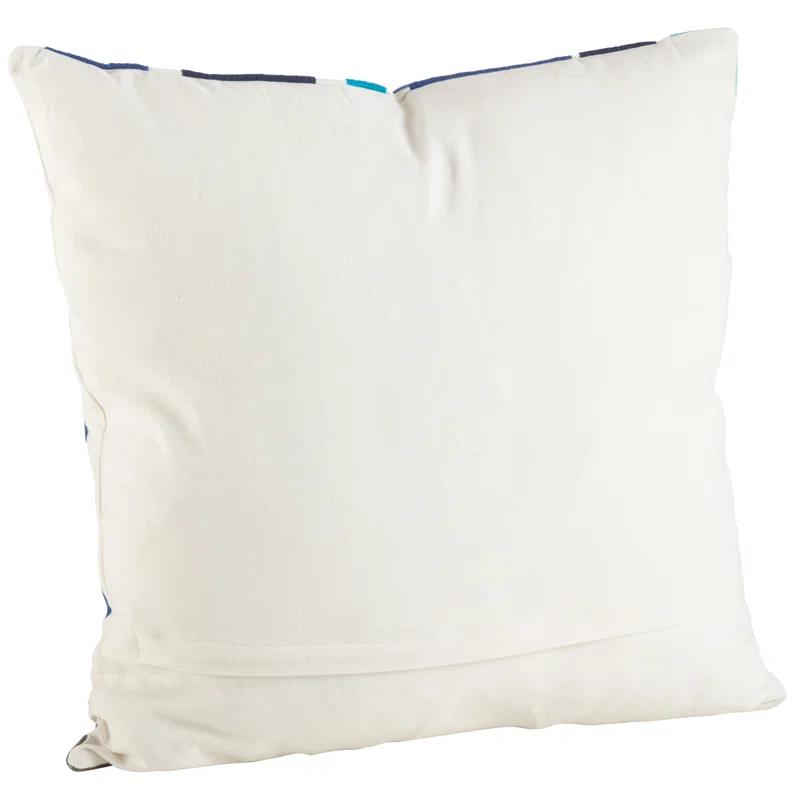 Saro Pennello Collection Embroidered Down Reversible Throw Pillow