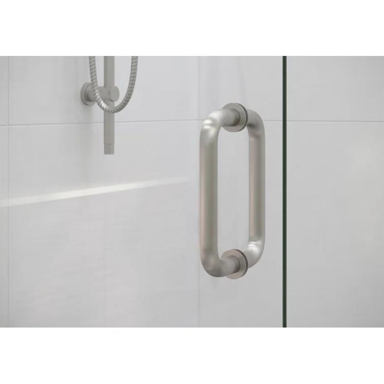 Glass Warehouse Halo 31.75 in. x 78 in. Frameless Glass Hinge Shower Door GW-GH-31-75-BN