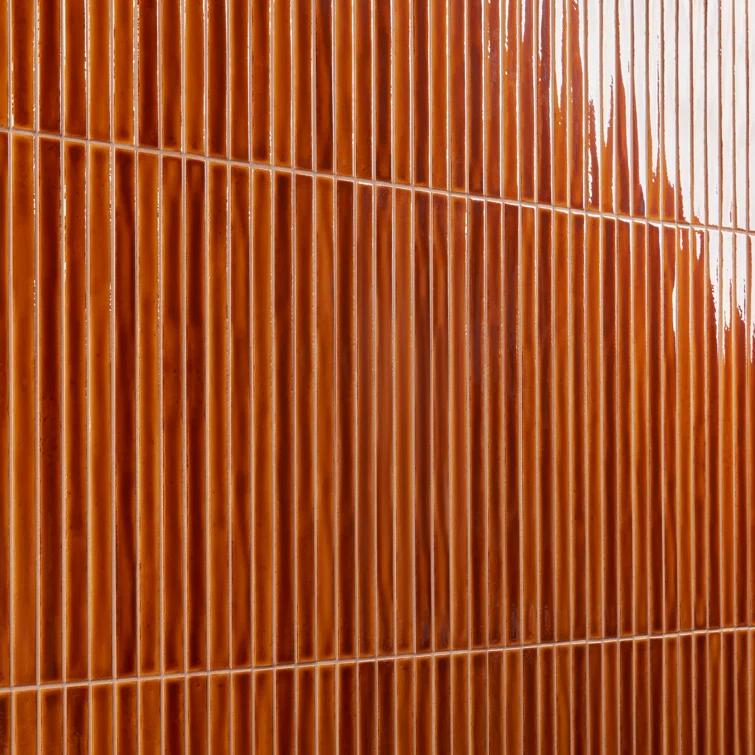 Vivanta 5.27 In. X 17.71 In. Glossy Ceramic Mosaic Elongated Subway Wall Tile (8 Sheets / Box)