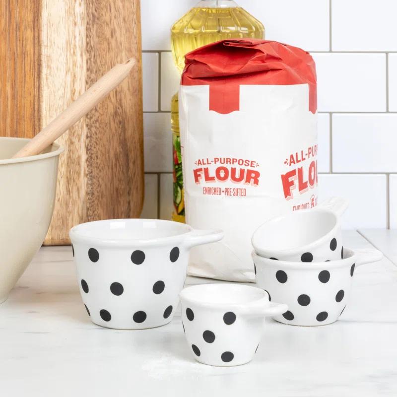 Creative Co-Op Creative Co-Op Melange 4 -Piece Ceramic Measuring Cup Set