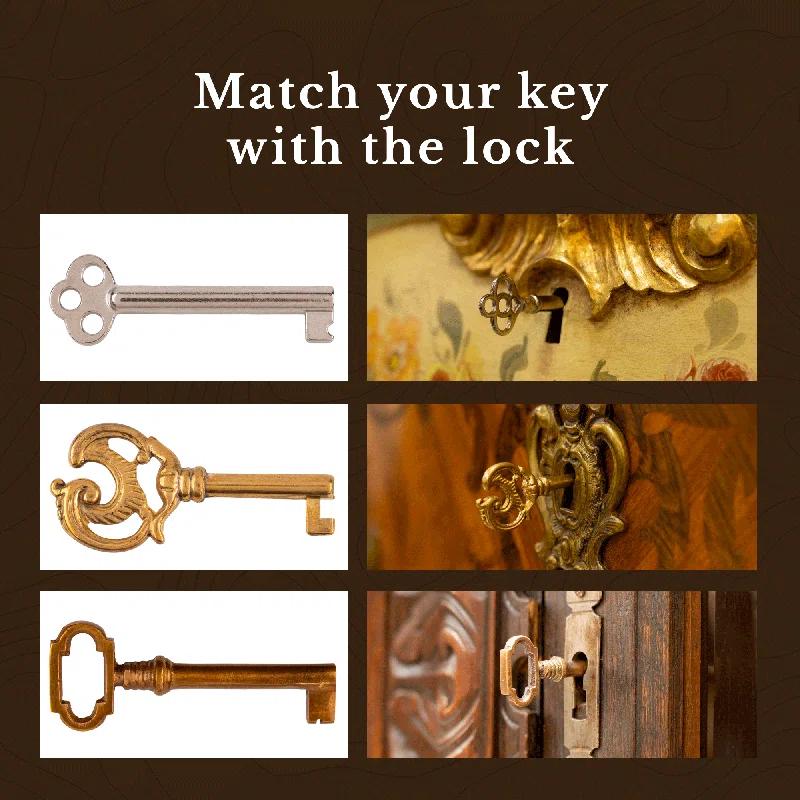 UNIQANTIQ HARDWARE SUPPLY Hollow Barrel Skeleton Key