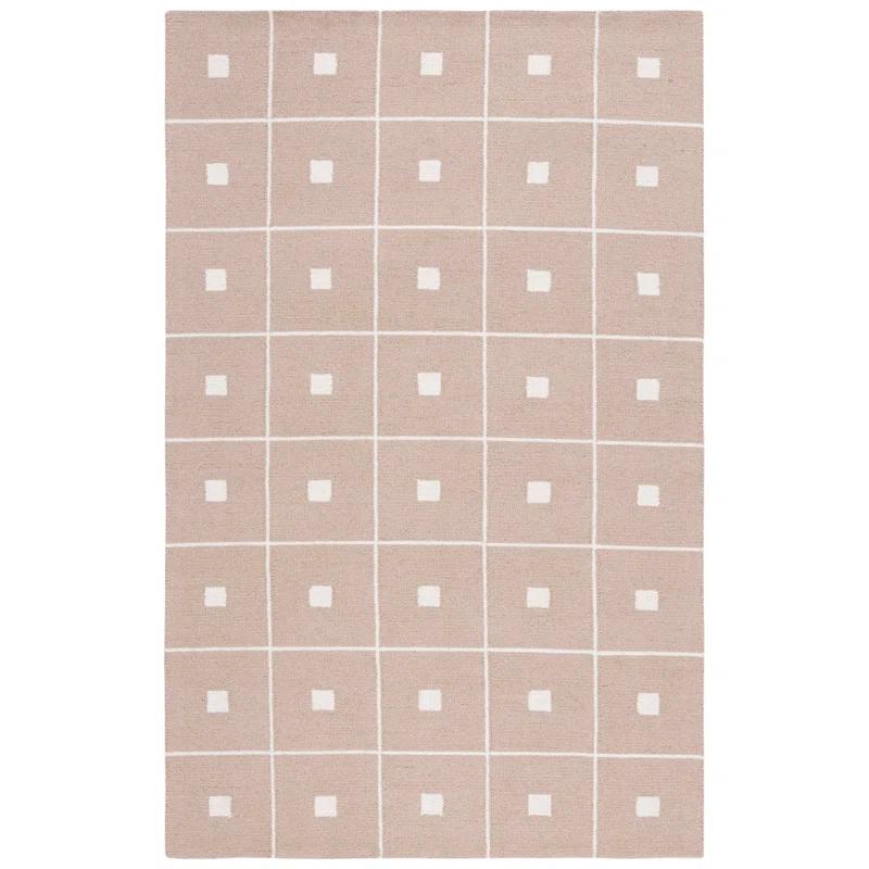 Martha Stewart 300 Hand Tufted 85% Wool And 15% Cotton With Latex Geometric Rug