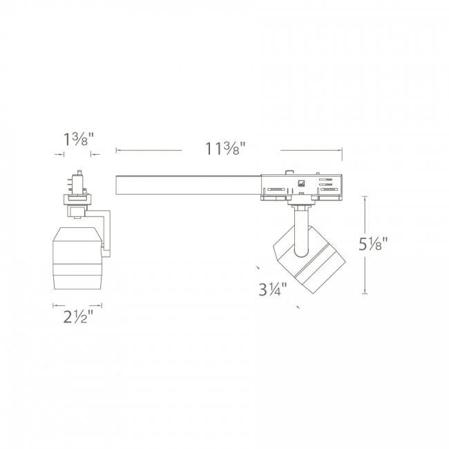 WAC Lighting Paloma LED Adjustable Track Head WTK-LED512F-27-WT
