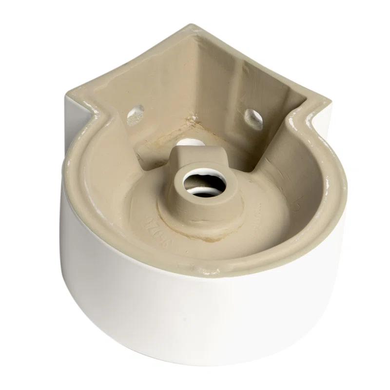 Alfi Brand ABC121 Alfi Brand 12'' White No Oval Bathroom Sink with Overflow