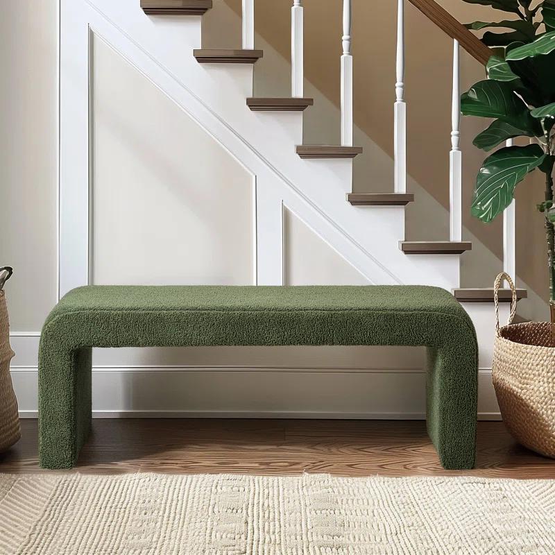 Everly Quinn Steve Boucle Waterfall Bench