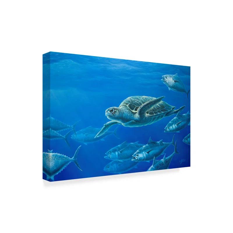 Trademark Fine Art Wilhelm Goebel Sea Turtle - Wrapped Canvas Graphic Art Print | Wayfair