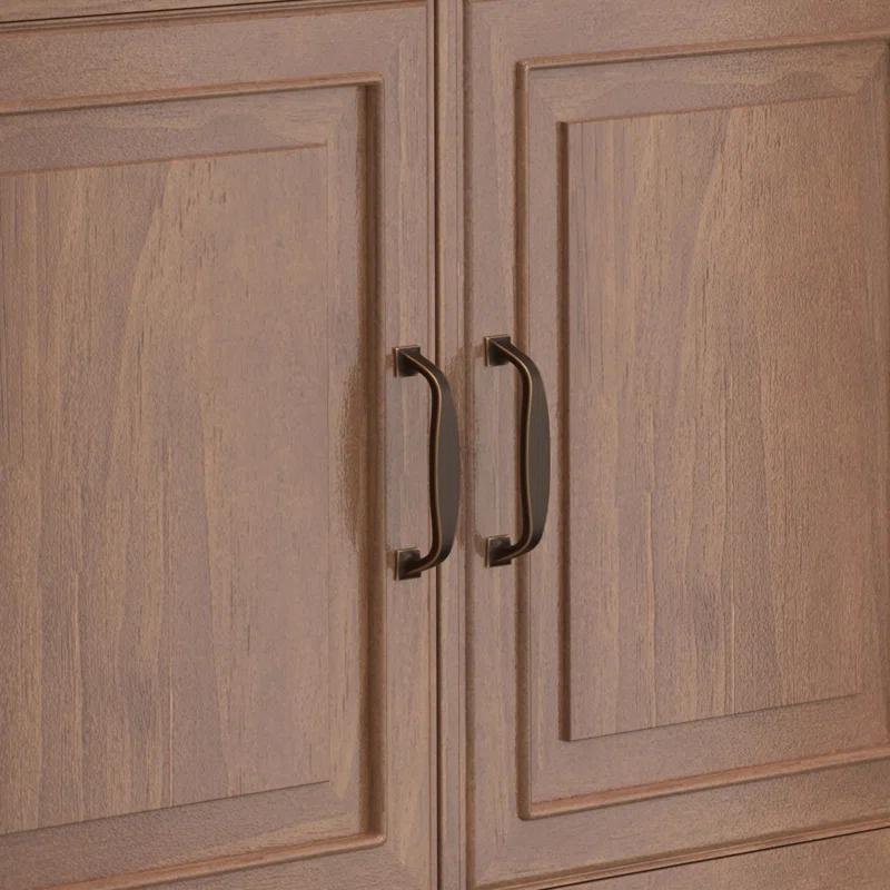 Simpli Home Connaught Solid Wood 2 - Door Accent Cabinet Entryway Storage Cabinet