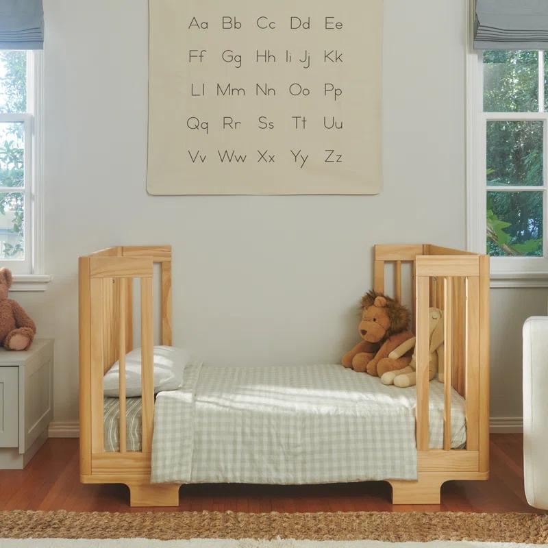Babyletto Yuzu Natural Wood 8-in-1 Convertible Baby Crib with All Stages Conversion Kit