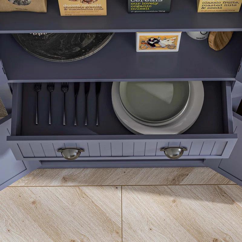 Winston Porter 72" Kitchen Pantry Cabinet Cupboard with Doors