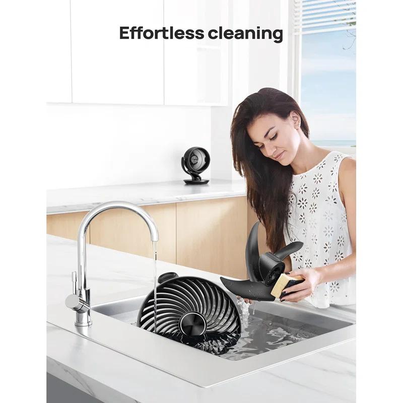 BEACHWATER POOL & SPA, LLC Table Fan For Bedroom, 13-Inch Oscillating Air Circulator Fan, 120° Tilt Adjustment, 28Db Ultra-Quiet, 70Ft Powerful Airflow, 4 Speeds Desk Fans With Remote For Whole Room, Home, Office