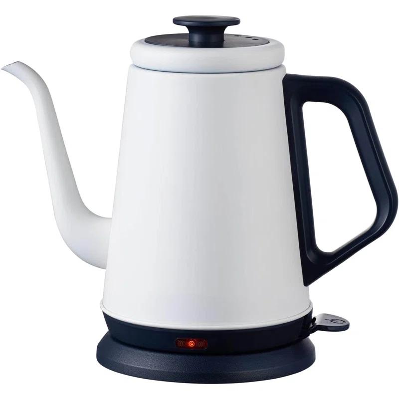 Basowin Gooseneck Electric Kettle(1.0L),1000W Electric Tea Kettle Of 304 Stainless Steel,Auto Shut Off,Coffee Kettle For Pour Over And Tea