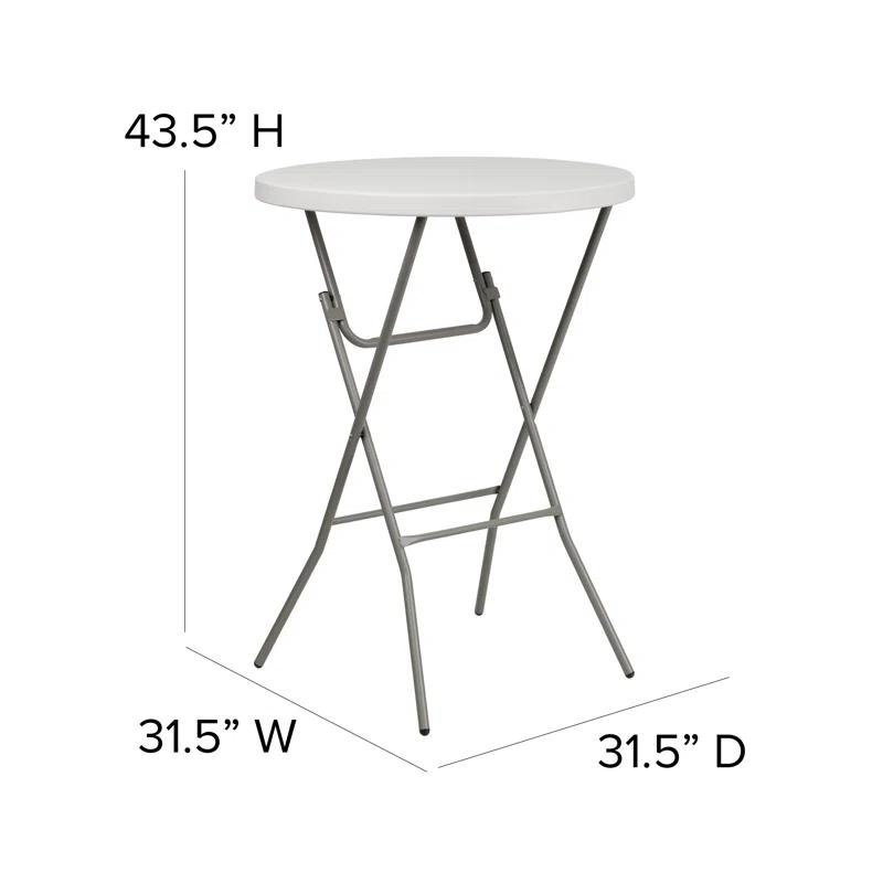 Flash Furniture Parker Round Plastic Bar Height Folding Event Table