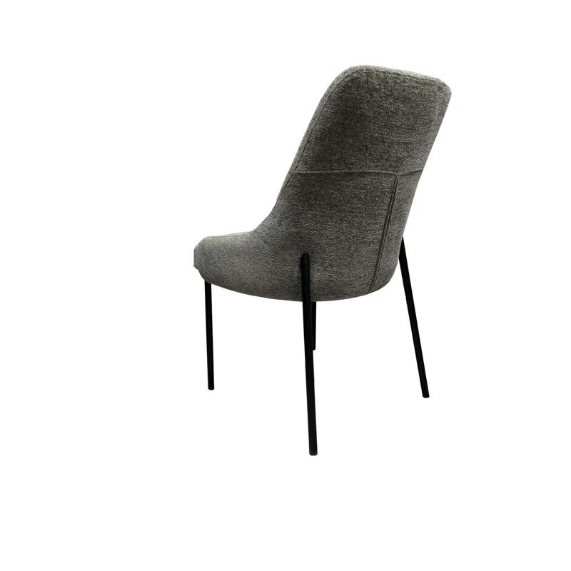New Spec Inc 18'' H Fabric Upholstered Metal Side Chair (Set of 2)