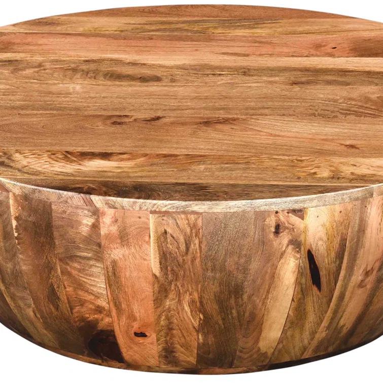 Teasdale Solid Wood Single Drum Coffee Table