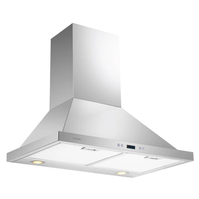 Cavaliere CAVALIERE 30" inch 462 CFM Convertible Digital Wall Mount Range Hood Included Charcoal Filter in Stainless Steel SV218B2-30