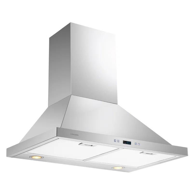 Cavaliere CAVALIERE 30" inch 462 CFM Convertible Digital Wall Mount Range Hood Included Charcoal Filter in Stainless Steel SV218B2-30