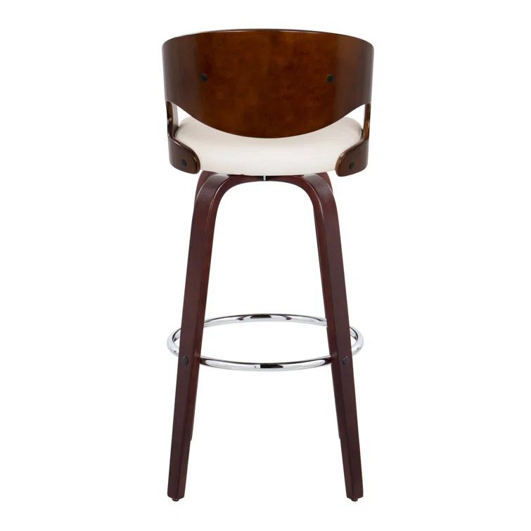 George Oliver Lakyia Swivel Upholstered Counter Stool (Set of 2)