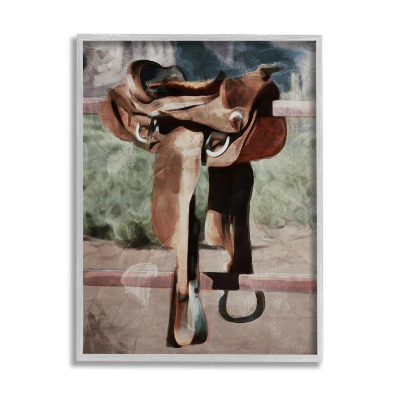 Stupell Industries " Abstract Equestrian Saddle " by Milli Villa
