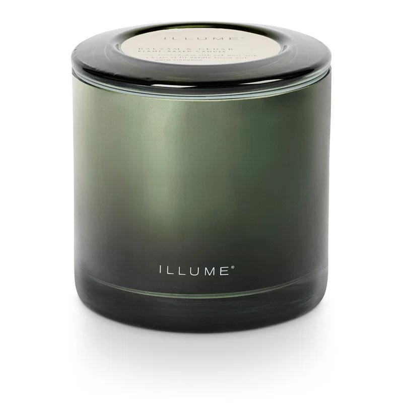 ILLUME Noble Holiday Balsam & Cedar Large Crackle Glass Candle