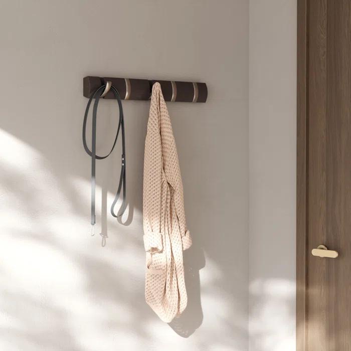Flip 5 - Hook Solid Wood Coat Rack