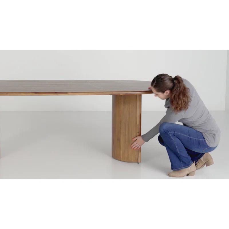 Gilda Oval Dining Table - Brown / 118"W