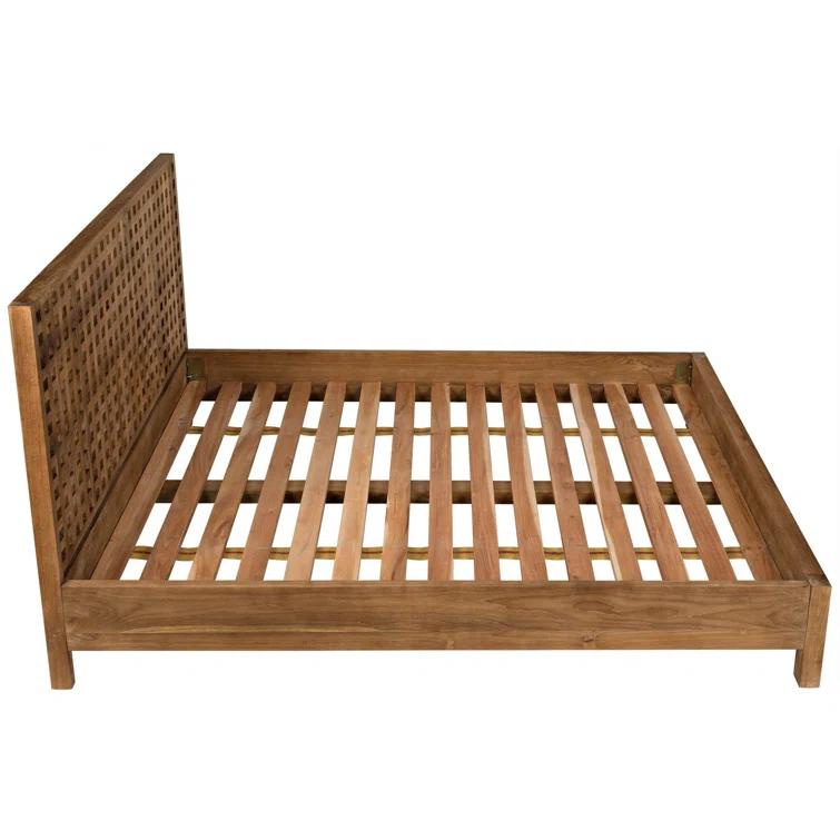 Noir Quinnton Solid Wood Slat Bed