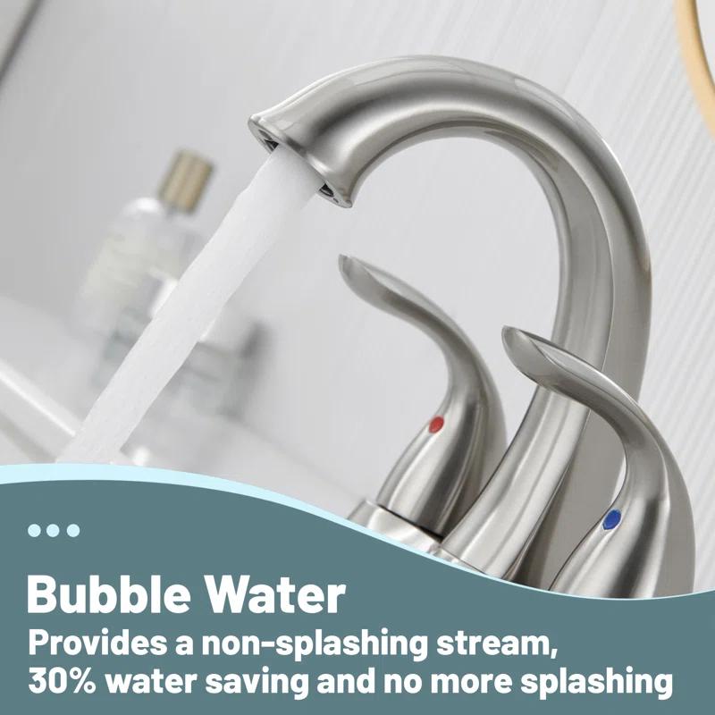 1.2 Flow Centerset Bathroom Sink Faucet with Drain