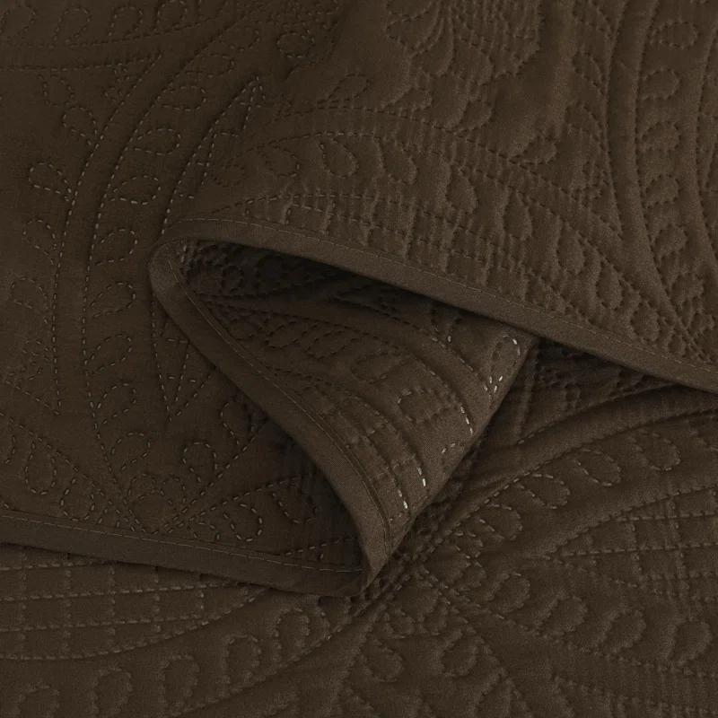Chezmoi Collection Austin Microfiber Reversible 3-Piece Coverlet / Bedspread Set