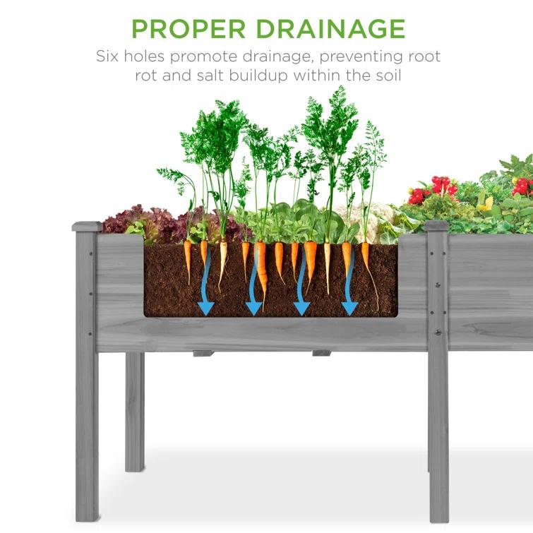 Arlmont & Co. Roban Wood Elevated Planter